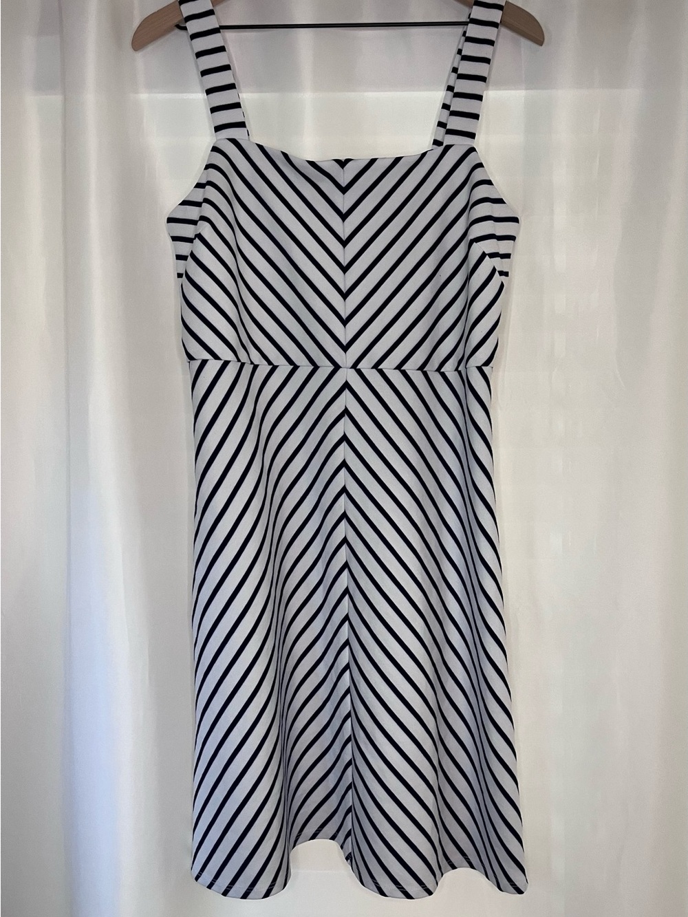 Draper James RSVP Navy & White Striped Dress - Size Large
